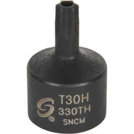 Sunex 330TH Impact Socket, T30H, 3/8 inch drive, stubby tamperproof internal star, black oxide finish