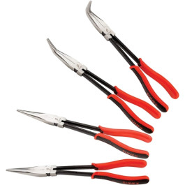 Sunex 3600V Long Reach Pliers Set, 11 Inch, Straight, 90 Degree, 45 Degree, 20 Degree, 4 Piece