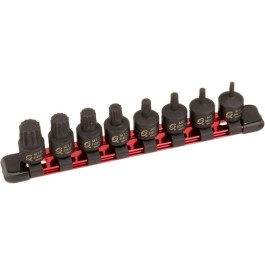 Sunex 3640 Impact Bit Socket Set, Stubby Triple-Square, 3/8-Inch Drive, 8-Piece