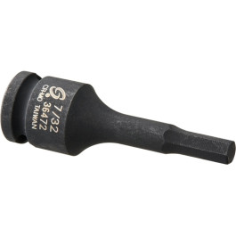 Sunex 36472 Impact Socket, 3/8-inch Drive, 7/32-inch, Chrome-Molybdenum Steel, Hex