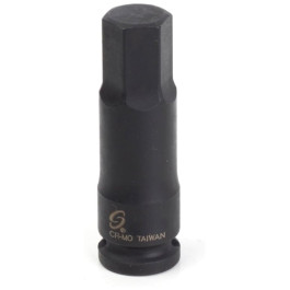 Sunex 36487 3/8" Drive 10mm Hex Impact Socket, Chrome Molybdenum Steel, Dual Size Markings
