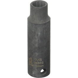 Sunex 36802 Deep Impact Socket,  3/8-inch Drive, 3/8-inch, Chrome-Molybdenum Steel, 12 Point