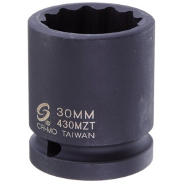Sunex 430MZT 3/4" Drive 30mm 12-Point Thin Wall Impact Socket, Durable Chrome Molybdenum Construction