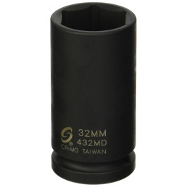 Sunex 432MD 3/4" Drive 32mm Deep Impact Socket, 6-Point, Chrome Molybdenum Alloy Steel