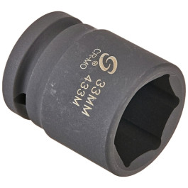 Sunex 433M 3/4" Drive 33mm Truck Impact Socket, 6-Point, Chrome Molybdenum Steel