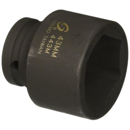 Sunex 443M 3/4" Drive 43mm Impact Socket, 6-Point, Chrome-Molybdenum Steel