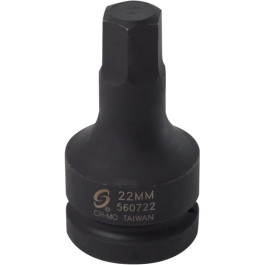 Sunex 560722 Hex Driver Socket, 1 Inch Drive, 22 mm