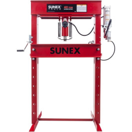 Sunex 5740AH Air Hydraulic Shop Press, Steel, Fully Welded Frame, 40 Ton Capacity