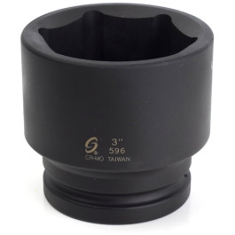 Sunex 596 1-Inch Drive 3-Inch 6-Point Impact Socket, Chrome-Molybdenum Steel, Radius Corner Design
