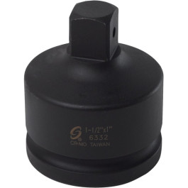 Sunex 6332 1-1/2" Drive Female x 1" Square Drive Male Adapter, Pin Hole
