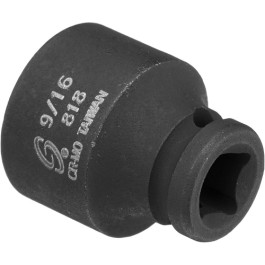 Sunex 818 9/16" Impact Socket, 1/4" Drive, Chrome-Molybdenum Steel, 6 Point