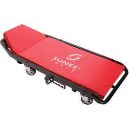 Sunex 8515 Deluxe Creeper, Steel Frame, 300 lbs Capacity, Adjustable Headrest, 45.5 x 19 inches Platform, 3.5 inch Casters