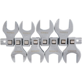 Sunex 9730A Jumbo Metric Crowfoot Wrench Set, 1/2 inch Drive, 24 mm to 32 mm, 8 Piece