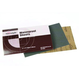 Sunmight 08118 9" x 11" Plain Sanding Sheet, 600 Grit, Wet or Dry, Box of 50