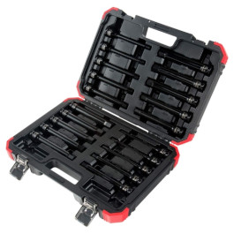 Sunex 2637L 1/2 inch Drive 20-Piece Impact Hex Driver Master Set, 6-Inch Length, Cr-Mo Alloy Steel