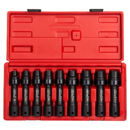 Sunex 2695 1/2 inch Drive Driveline Limited Clearance Socket Set, 9 Piece, Cr-Mo Alloy Steel