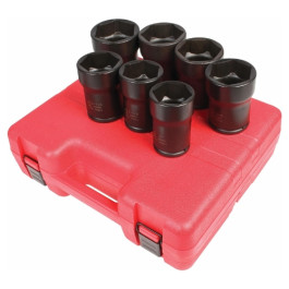 Sunex 4667 7-Piece Truck Pinion Locknut Impact Socket Set, 3/4 in Drive