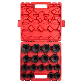 Sunex 4684 3/4 inch Drive Heavy Duty Impact Socket Set, 17 Piece, Cr-Mo Alloy Steel