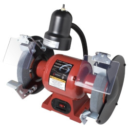 Sunex 5002A 8 inch Bench Grinder with Light, 3/4 HP, Ball Bearing, Cast Iron Base