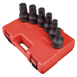 Sunex 5606 Hex Driver Impact Socket Set, 1-Inch Drive,  SAE, 6-Piece, Cr-Mo Alloy Steel