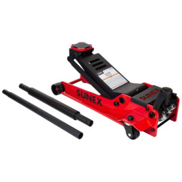 Sunex 66035SJ 3.5 Ton Low Profile Steel Service Jack, Rapid Rise Dual Pump