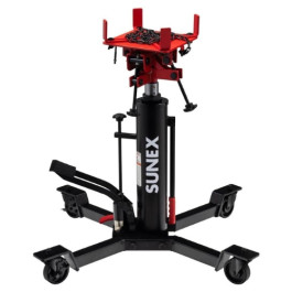Sunex 7793B 1,000 lb Telescopic Transmission Jack, Hydraulic, Foot-Pump, Tilt Saddle