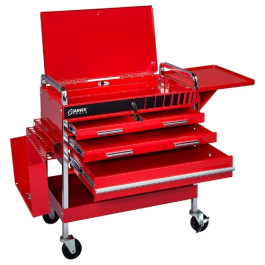 Sunex 8013ADLX Deluxe Service Cart with Locking Top and Drawers, 350 lb Capacity