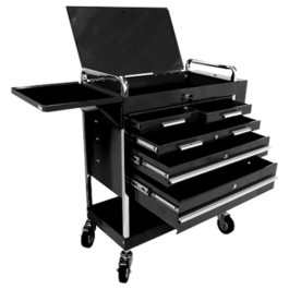 Sunex 8045BK Professional 5 Drawer Service Cart with Locking Top Black