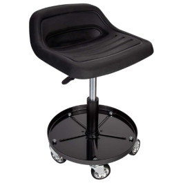 Sunex 8514 300 Pound Telescoping Tractor Seat with Parts Tray and 3.5 Inch Heavy Duty Casters