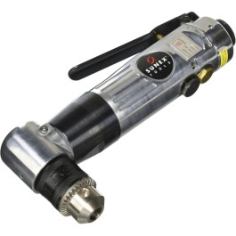 Sunex SX545B Reversible Right Angle Air Drill, 3/8 Inch Chuck, 1,600 rpm Free Speed, 1/4 Inch NPT Inlet