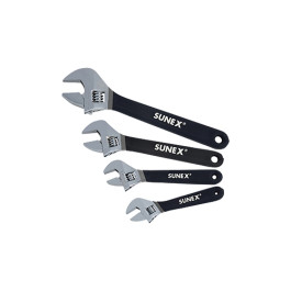 Sunex Tools 9618A Adjustable Cushion Grip Wrench Set, 6", 8", 10", 12", 4 P