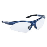 SAS Safety 542-0300 Diamondbacks Safety Glasses Eyewear, Blue Frame, Clear Lens