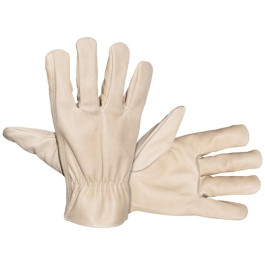 SAS Safety 6526 Leather Driver Gloves, Pigskin, Straight Thumb, White, Medi