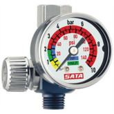 SATA 27771 Air Micrometer with Gauge, 1/4" (male thread) and G 1/4" (female thread)