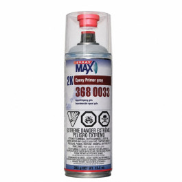 SprayMax 3680033 2K Epoxy Primer Aerosol, Gray, Two-Component Corrosion-Res