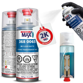 SprayMax 3680065 2K Clear Coat Matte, 11.2 Ounce