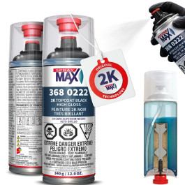 SprayMax 3680222 2K Topcoat, Gloss Black, 12.0 Ounce