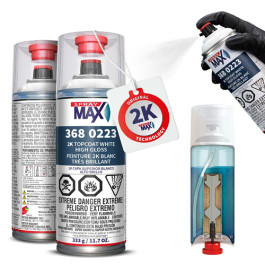 SprayMax 3680223 2K Topcoat, Gloss White, 11.7 Ounce