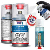 SprayMax 3684068 2K 2-in-1 Headlight Restoration Clear Coat Aerosol, Gloss 250 mL Two-Component Acrylic Finish