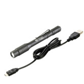 Streamlight 66134 Stylus Pro USB 350-Lumen Rechargeable LED Pen Light with USB Cord and Nylon Holster, Black
