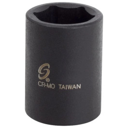 Sunex 222 11/16" Standard Impact Socket, 1/2" Drive, 6-Point, CR-MO Steel