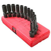 Sunex Tools SU3678 Impact Socket Set, 3/8Drive, 13 Piece, 12 Point