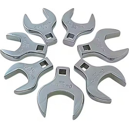 Sunex 9740A 1/2" Drive 7-Piece Metric Jumbo Crowfoot Wrench Set, 34mm-46mm,