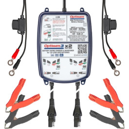 TecMate CTM-451 OptiMate 3 x 2 Bank Battery Saving Charger And Maintainer, 2 Bank, 12V 0.8A Per Bank, Weatherproof