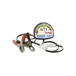 TecMate CTS-121 TestMate Mini Battery and Charging System Analyzer, 12V LED Tester, Battery Clips