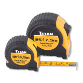 Titan 10903 Dual Rule Tape Measure Set, 2-Piece Combo, 12' & 25' Lengths, SAE/Metric