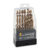 Titan 11006 22-Piece Titanium Drill Bit Set, High-Speed Steel, Titanium Coated