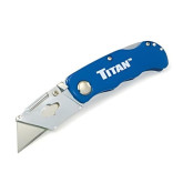 Titan 11018 Folding Pocket Utility Knife, Quick-Change Blade, Blue, 5 Extra Blades