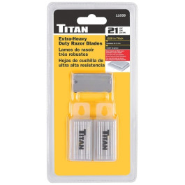 Titan 11039 Heavy-Duty Razor Blades, 0.020" Thickness, 21-Pack