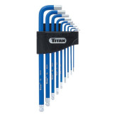 Titan 12714 9-Piece Metric Non-Slip Hex Key Set, 1.5-10mm, Extra Long Arm, Ball End